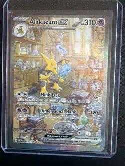 Pokemon TCG Alakazam EX 151 Holo Card Scarlet & Violet 201/165 Mint - Image 1
