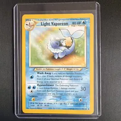 Pokemon TCG Light Vaporeon Neo Destiny Card 52/105 Unlimited Uncommon, Vintage - Image 1