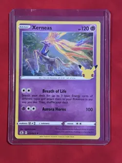 Xerneas Holo Rare Celebrations 012/025 Pokemon Trading Card TCG - Image 1