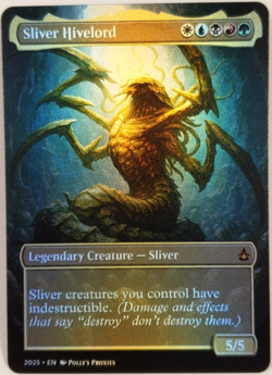 Sliver Hivelord FOIL Proxy Playtest Card with Custom Fantasy Art Design - Image 1
