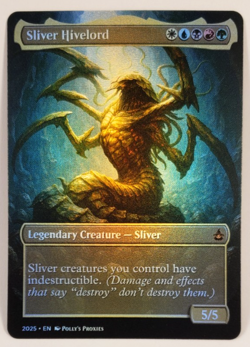 Sliver Hivelord FOIL Proxy Playtest Card with Custom Fantasy Art Design - Image 2