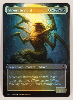 Sliver Hivelord FOIL Proxy Playtest Card with Custom Fantasy Art Design - Image 3