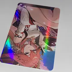 Yae Miko Genshin Impact Art Goddess Story Anime Waifu Card Girl Sexy Reading - Image 3
