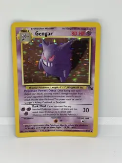 Pokemon Card - Gengar Fossil Holo Card 5/62 Unlimited Holo Rare WOTC LP - Image 1