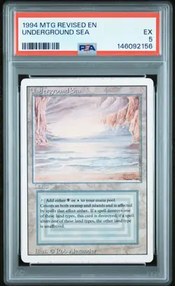 1994 MAGIC: THE GATHERING REVISED EDITION UNDERGROUND SEA PSA 5 - Image 1