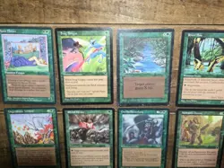 Lot of 12 Green MTG Cards from Urza's Saga edition, Magic the Gathering 1998 - Image 3