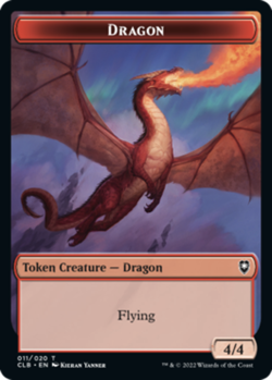 Dragon Token, Commander Legends: Battle for Baldur's Gate, Lightly Played x 1 MT - Image 1