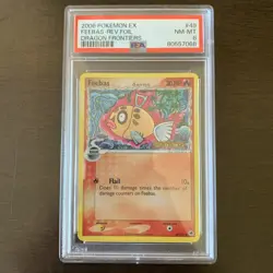 Pokemon 2006 EX Dragon Frontiers Feebas Reverse Foil Rare 49/101 Graded 8 - Image 1