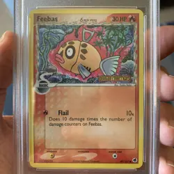 Pokemon 2006 EX Dragon Frontiers Feebas Reverse Foil Rare 49/101 Graded 8 - Image 3