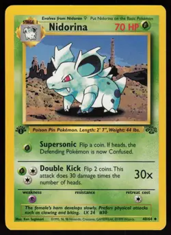 Nidorina 40/64 Uncommon Jungle 1st Edition Pokemon - Image 1