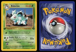 Nidorina 40/64 Uncommon Jungle 1st Edition Pokemon - Image 3