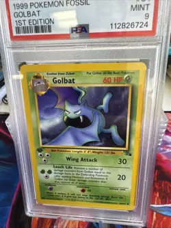 Graded PSA 9 GOLBAT #34 1999 Pokemon Fossil 1ST EDITION MINT - Image 2