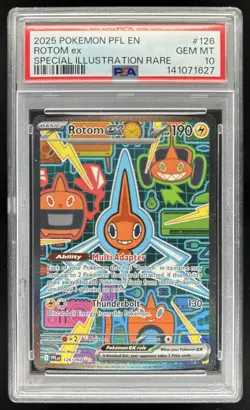 2025 Pokemon Phantasmal Flames Rotom ex Special Illustration Rare 126/094 PSA 10 - Image 1