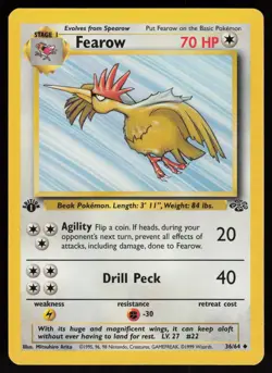 Fearow 36/64 Uncommon Jungle 1st Edition Pokemon - Image 1