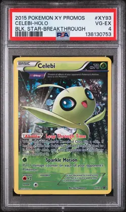 2015 POKEMON XY BLACK STAR PROMOS BREAKTHROUGH #XY93 CELEBI-HOLO PSA 4 - Image 1