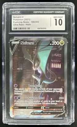 2021 Pokemon SWSH Evolving Skies Noivern V #196/203 CGC 10 - Image 1