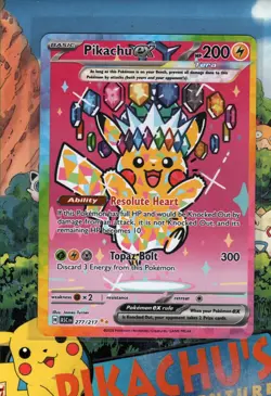 Pokemon TCG Pikachu ex 277/217 Ascended Heroes Illustration Rare NM/M - Image 1
