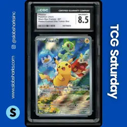 2023 POKEMON SV BLACK STAR PROMOS SVP EN #027 PIKACHU PALDEA EVOLVED ETB CGC 8.5 - Image 1