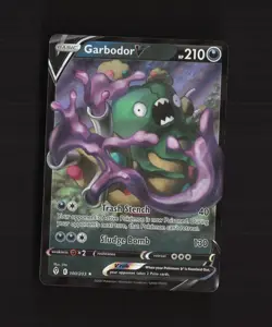 Garbodor V 100/203 Evolving Skies Ultra Rare Holo Pokemon Card - Image 1