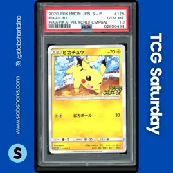 2020 POKEMON SWORD & SHIELD S-P PROMOS (JAPANESE) #125/S-P PIKACHU PSA 10 - Image 1