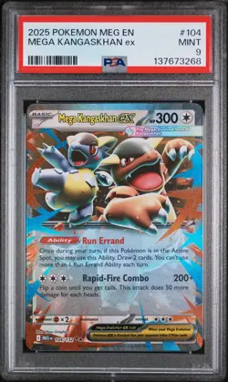 2025 POKEMON MEG EN-MEGA EVOLUTION #104 MEGA KANGASKHAN EX PSA 9 - Image 1