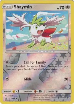 x1 Shaymin - 111/156 - Rare - Reverse Holo Pokemon SM5 Ultra Prism M/NM - Image 1