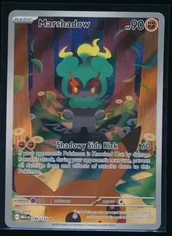 2025 Marshadow 146/132 Me01 MEGA Full Art Rare Holo Pokemon Illustration Rare NM - Image 1