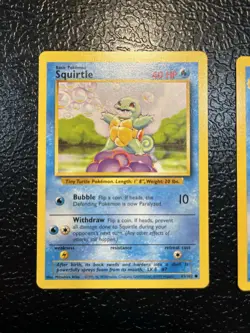 Pokemon Squirtle 63/103 Base Set Unlimited & Wartortle 42/102 Base Set Unlimites - Image 2