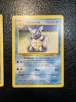 Pokemon Squirtle 63/103 Base Set Unlimited & Wartortle 42/102 Base Set Unlimites - Image 3
