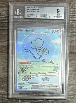 Mew ex #232/091 Paldean Fates Bubble Mew BGS 9 Mint Beckett Graded Pokemon - Image 1