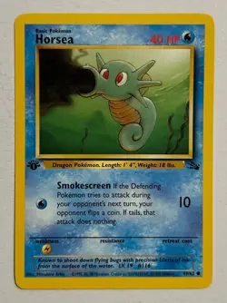 1999 Pokemon TCG 1st edition Horsea 49/62 Fossil Regular NM NP - Image 1