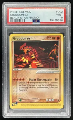 2003 Pokemon Nintendo Black Star Promos Groudon ex #002 PSA 9 - Image 1