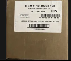 Pokemon TCG Pokemon Day 2026 Collection 6 BOX CASE Factory Sealed 6 ct - Image 1