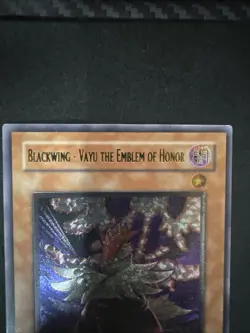 Yugioh! ANPR-EN005 Blackwing- Vayu The Emblem of Honor Ulti Rare 1st Edition-LP - Image 3