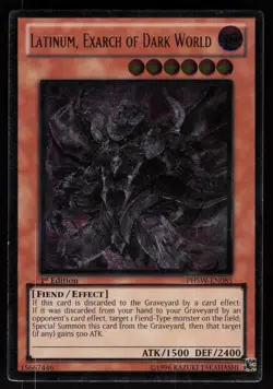 Latinum, Exarch of Dark World PHSW-EN085 Ultimate Rare 1st Edition Yu-Gi-Oh - Image 1