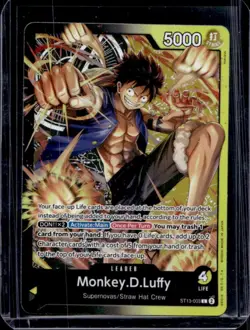 2023 One Piece The Three Brothers Ultimate Deck ST13 Monkey D. Luffy L #ST13-003 - Image 1