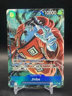 One Piece OP14-049 Jinbe SR Alt Art OP14 The Azure's Seven English NM - Image 1