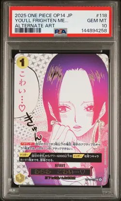 2025 ONE PIECE JPN THE AZURE SEA'S SEVEN ALT ART #118 YOU'LL FRIGHTEN ME. PSA 10 - Image 1