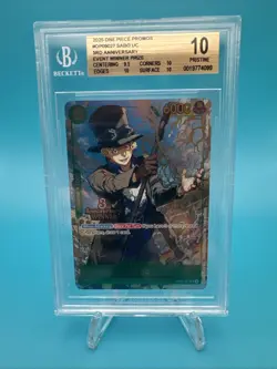 2025 ONE PIECE 3RD ANNIVERSARY 3 BROTHERS PACK WINNER OP09-027 SABO BGS 10 - Image 1
