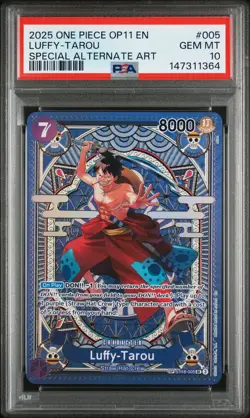 2025 ONE PIECE FIST OF DIVINE SPEED SPECIAL ALT ART #005 LUFFY-TAROU PSA 10 - Image 1