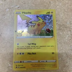 Pokemon TCG Single Card Pikachu Sequin Holo Promo SWSH039 25th Celebrations 2021 - Image 1
