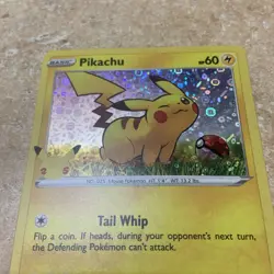 Pokemon TCG Single Card Pikachu Sequin Holo Promo SWSH039 25th Celebrations 2021 - Image 2