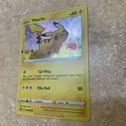 Pokemon TCG Single Card Pikachu Sequin Holo Promo SWSH039 25th Celebrations 2021 - Image 5