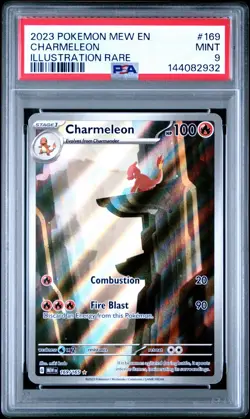 PSA 9 MINT Charmeleon 169/165 Scarlet & Violet 151 IR Holo Pokemon Card - Image 1