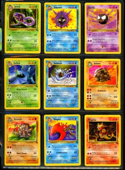 1999 Pokemon FOSSIL SET Unlimited Edition COMPLETE Uncommon Common Cards Lot NM - Image 2
