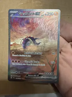 Pokemon TCG Great Tusk EX Scarlet & Violet Holo Card 246/198 NM Condition - Image 1