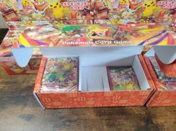 Lot of 14 Tohoku Pikachu boxes with 11 sleeves and 11 decks, NO PROMO CARDS - Image 2