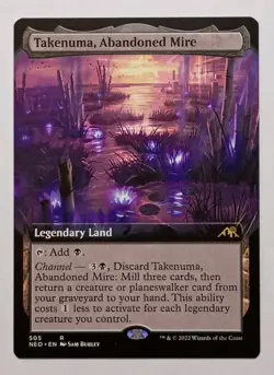 MTG - Takenuma, Abandoned Mire - Kamigawa: Neon Dynasty 505 - Regular Extended R - Image 1