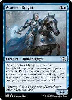Protocol Knight 0074 - REGULAR - NM - March of the Machine MTG - Image 1