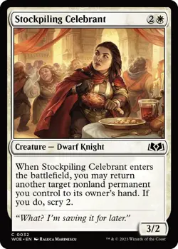 Stockpiling Celebrant 32 - FOIL - NM - Wilds of Eldraine - Image 1